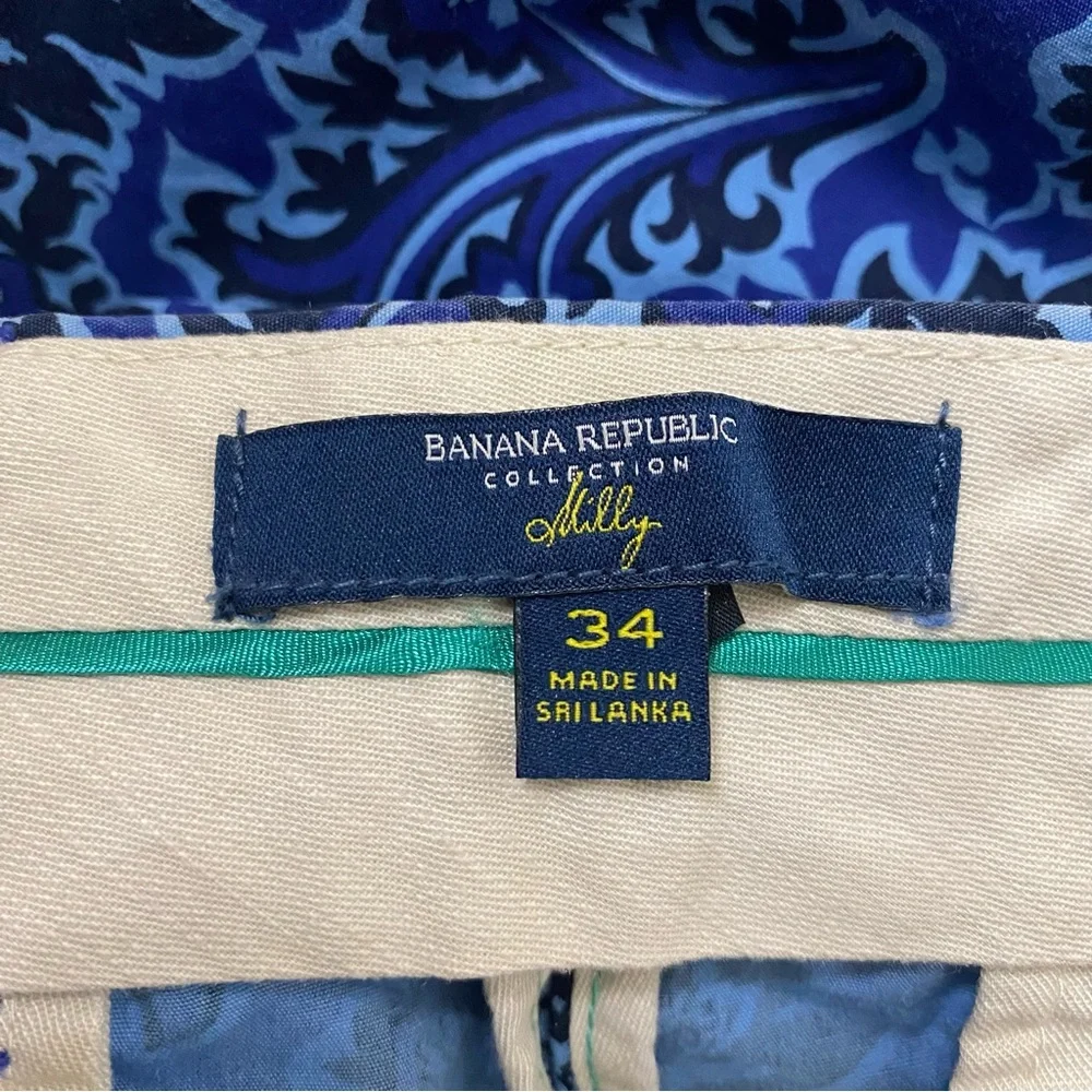 Banana Republic Milly Men’s blue paisley print summer vacation shorts size 34